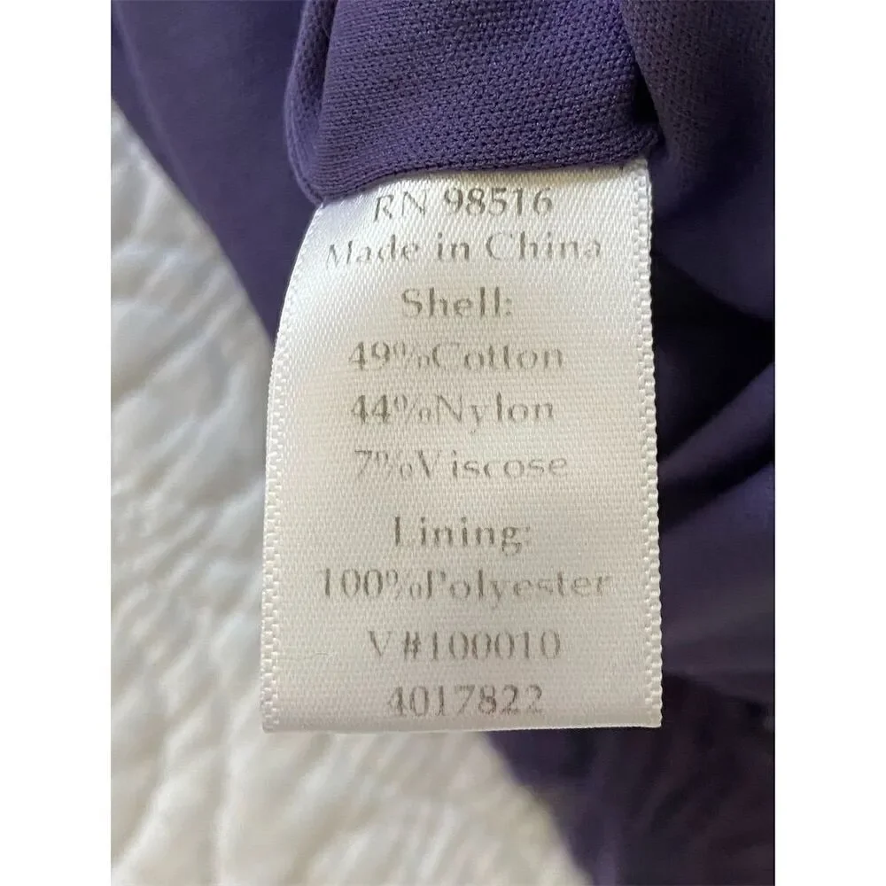 Coldwater Creek Purple Lace Knee Length Dress Size 4 Cap Sleeve​